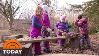 Kids Learn Outdoors Even In Cold Weather At This ‘Forest Kindergarten' | TODAY