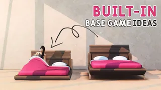 No CC or Mods!💡Built-in Furniture • Functional Ideas | Base Game Tutorial | Sims 4