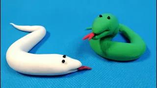 Play Doh Snake | How to make Play-Doh Snake step-by-step | Clay toys making for kids