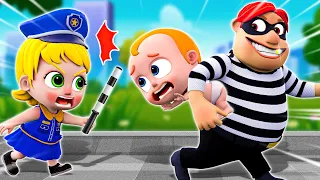 Police Girl Song👮 Police Girl Chase Smart Thief | Rescue The Baby More Nursery Rhymes & Kids Songs