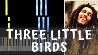 BOB MARLEY - THREE LITTLE BIRDS - TUTORIAL PIANO FACILE (Accompagnement vocal)