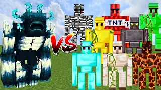 BOSS WARDEN vs ALL GOLEMS | Minecraft Mob Battle