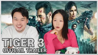 (SUB)Korean Actor & Actress React to Tiger 3 Trailer | Salman Khan | Katrina Kaif | Emraan Hashm