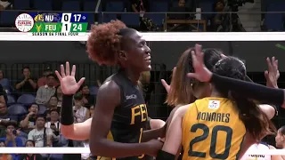 Jean Asis, Faida STAMPEDING for FEU vs NU | UAAP SEASON 86 WOMEN’S VOLLEYBALL