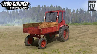 Spintires: MudRunner - T-16 Tractor Driving Through Mud