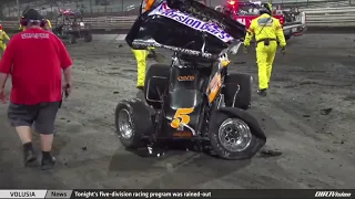 JJ Hickle and Justin Henderson’s wild crash at Knoxville Raceway