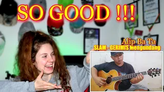 Alip Ba Ta - Slam (Gerimis Mengundang) Cover | FIRST TIME HEARING *crazy dance*