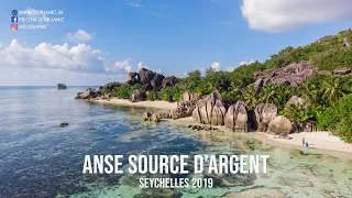 Anse Source d'Argent beach, La Digue - Seychelles | travel video 🌍 drone video [4K]