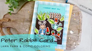 Peter Rabbit Card | Copic Coloring a Story Book Scene | Lawn Fawn