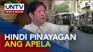 Pang. Marcos Jr., hindi pinagbigyan ang apelang palawigin ang deadline sa PUV consolidation