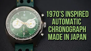 Soldat Automatic Chronograph Green Forty Nine Seiko Automatic 70s style made in Japan