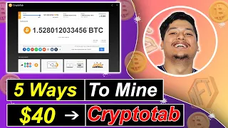 Mine $40 BTC 🔥 - 5 Ways To Mine With CryptoTab Browser In 2023 🤑 | Bitcoin Mining Apps 2023 😍