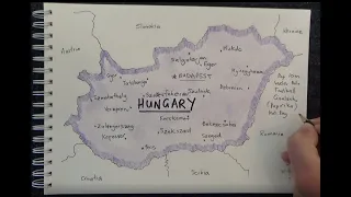 ASMR - Drawing a Map of Hungary - Australian Accent - Chewing Gum & Describing in a Quiet Whisper