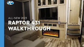 All New 2023 Raptor 431 is Keystone’s Biggest Toy Hauler Ever – More Liveable and Built Bigger Toys!