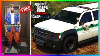 UNLOCK RARE ACE VENTURA OUTFIT, New PARK RANGER Car, Police, GTA 5 Chop Shop DLC (GTA Online Update)