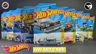 Hot Wheels Art Cars 2022 - The Complete Set, Including the '58 Impala Treasure Hunt