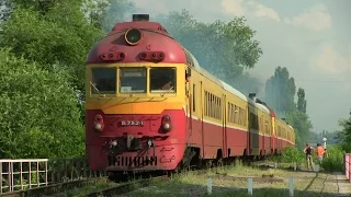 [ЧФМ] Двойной дизель-поезд Д1 близ ст. Вистерничень / [CFM] Double D1 DMU near Visternichen