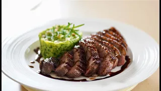 Roasted Duck Breast, Pistou Mashed Potatoes – Bruno Albouze