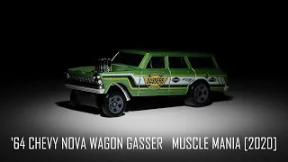 Hot Wheels '64 Chevy Nova Wagon Gasser Muscle Mania [2020]