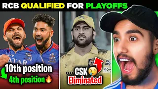 OMG! RCB QUALIFIED for Playoffs 🥹 - KOHLI reaction🔥 | CSK Eliminated 💔 | RCB vs CSK