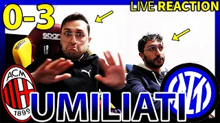 😱 UMILIATI‼️ MILAN-INTER 0-3 [LIVE REACTION]