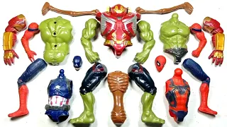 Merakit Mainan Spider-Man Vs Hulk Smash Vs Hulk Buster Vs Captain America Vs Siren Head ~ Avengers