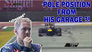 The day Sebastian Vettel only needs ONE lap to take pole position : SAVAGE !