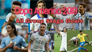 Copa America 2019 All Group Stage Goals | Messi , Cavani , Suarez , Sanchez , Coutinho and More |