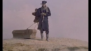 Django (1966) by Sergio Corbucci, Clip: The famous bit with an outlaw (Django) dragging...a coffin!