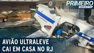 RJ: avião ultraleve cai sobre casa na Barra da Tijuca | Primeiro Impacto (16/08/22)