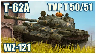 T-62A, TVP T 50/51 & WZ-121 • WoT Blitz Gameplay