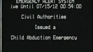 Emergency Alert System - Child Abduction Emergency - July 15, 2012 (Comcast)