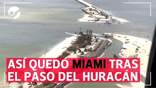 Así quedó MIAMI tras el paso del HURACÁN Ian: un HELICÓPTERO muestra los increíbles DESTROZOS