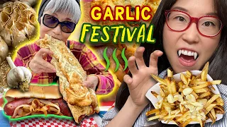 GARLIC FESTIVAL 🧄 FOOD TOUR ft Black Garlic Brownies, Vampire Market & More!