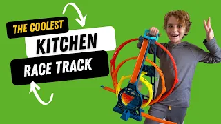 The Coolest Kitchen Hot Wheels Track EVER!!!