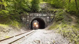 CSX local J780 exiting Big Tunnel at Tunnelton Indiana