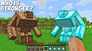 Who is STRONGER ? DIAMOND MUTANT MAN vs DIRT MUTANT MAN in Minecraft !