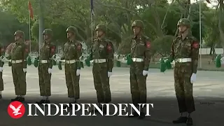 Live: Myanmar troops march in parade to mark Armed Forces Day