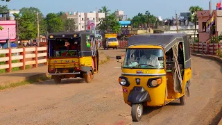 Passenger Autorickshaw 3 Wheeler Driving Bridge Pothole Road Video | Tuk Tuk Auto | Crazy AutoWala