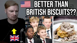 Reaction To British Highschoolers Try Biscuits and Gravy for the First Time!