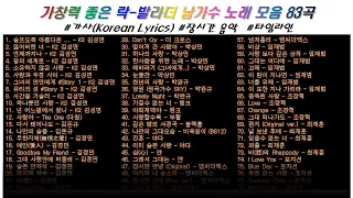 ⭐️ 락발라더 남가수 노래 모음.zip 83곡 | 가사(Korean Lyrics) | 타임라인 | 고음질 | 일할때