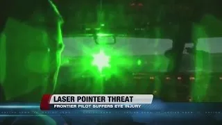 Frontier pilot struck in eye by laser while landing at McCarran airport