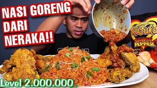 MUKBANG NASI GORENG CABE CAROLINA REAPER + CABE GHOST PEPPER + SAMBEL PEDAS!!