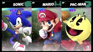 Super Smash Bros Ultimate Amiibo Fights – Request #16753 Sonic vs Mario vs Pac Man