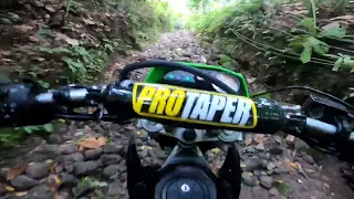 KLX 150BF and klx 140RF first Trail | First Drop