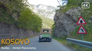 4K - Kosovo - Driving from Radac - Peja - Rugova Canyon - Hotel Panorama