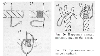 Изготовление прошивной и парусной марки. Морские узлы