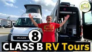 8 Amazing Class B RVs with Bathrooms Video Tours!