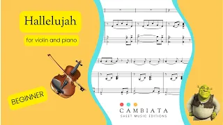 Hallelujah - for violin and piano (Easy Duet)