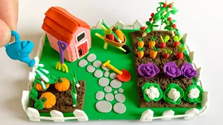 DIY Handmade Clay Vegetable Garden| DIY How To Make Miniature Vegetable Garden From Polymer Clay